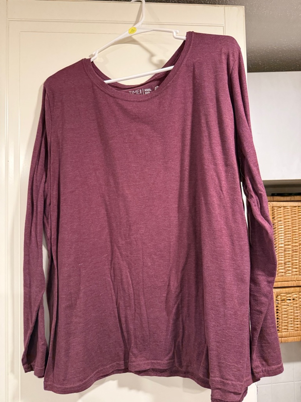 TIME & tru Plum Long Sleeve Crew Neck Top & tank top size XXXL 4:3